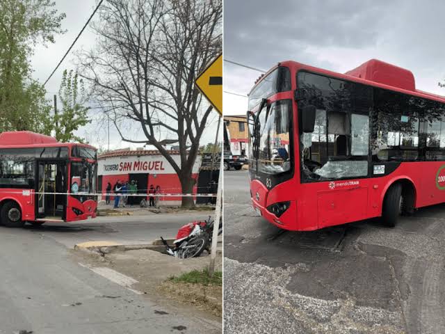 Tragedia en Las Heras: un choque entre un colectivo y una moto dejó un muerto
